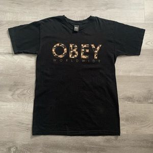 Obey Floral Spell-out Tee